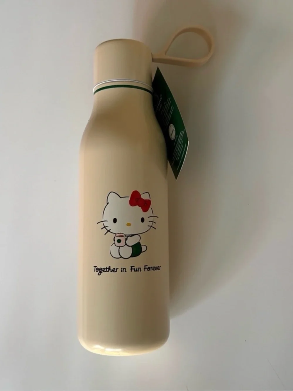Hello Kitty Dark Green Tag with White Logo